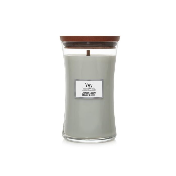 Woodwick Large Jar - Lavender & Cedar